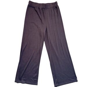 Z SUPPLY Pointelle Knit Loose Leg Pants Size XS in Charcoal Gray